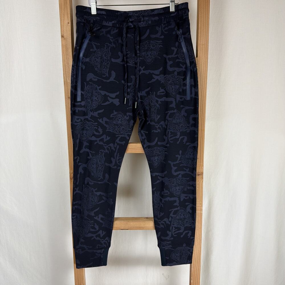 NWT Zhrill Fabia Blue Print Jogger 100% Polyster Pants #0903 Size MED